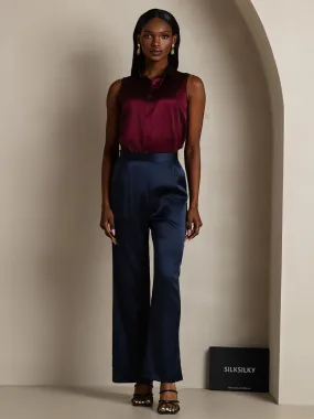 19Momme Silk Casual Silk Wide Leg Pants