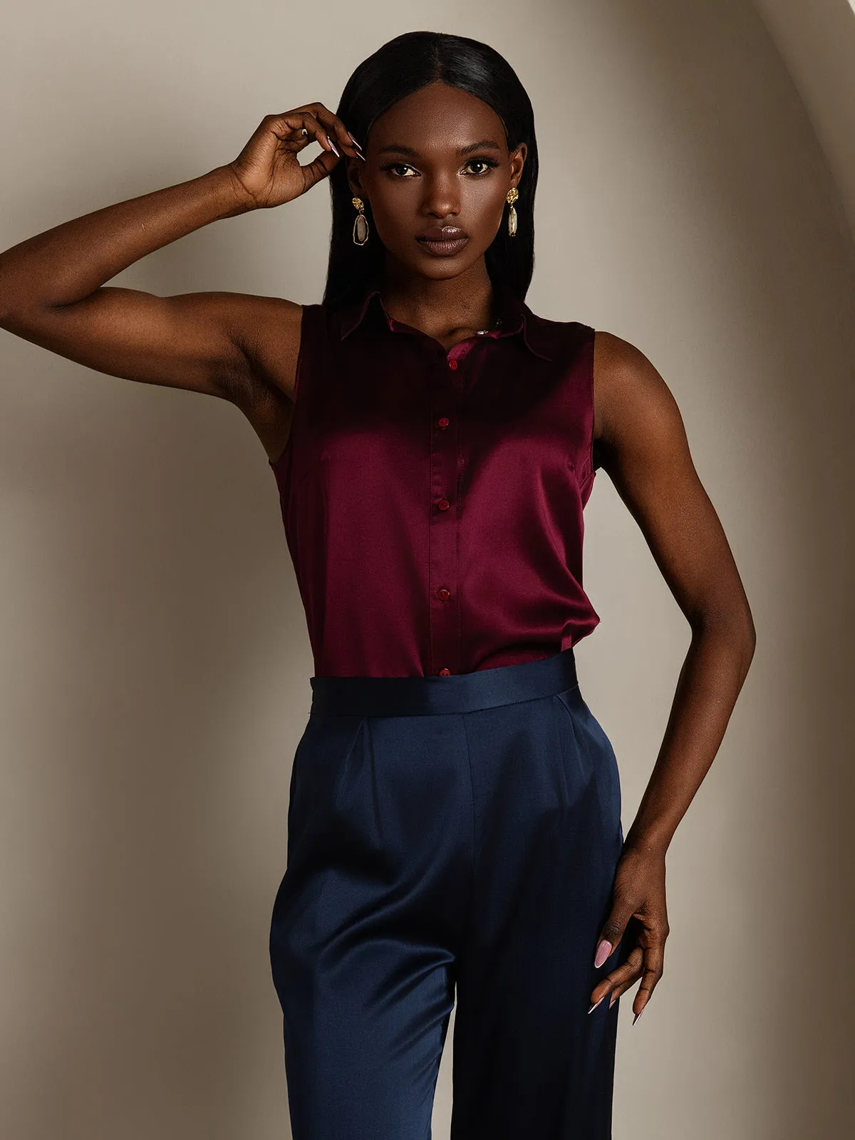 19Momme Silk Casual Wide Leg Pants
