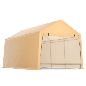 9 x 17 Feet Heavy Duty Carport Canopy-Yellow - Color: Yellow