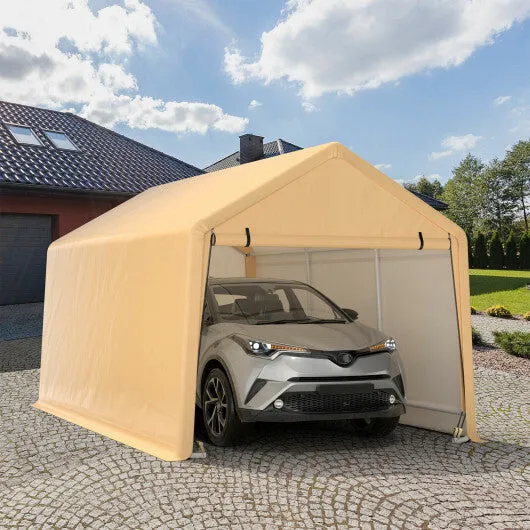 9 x 17 Feet Heavy Duty Carport Canopy-Yellow - Color: Yellow