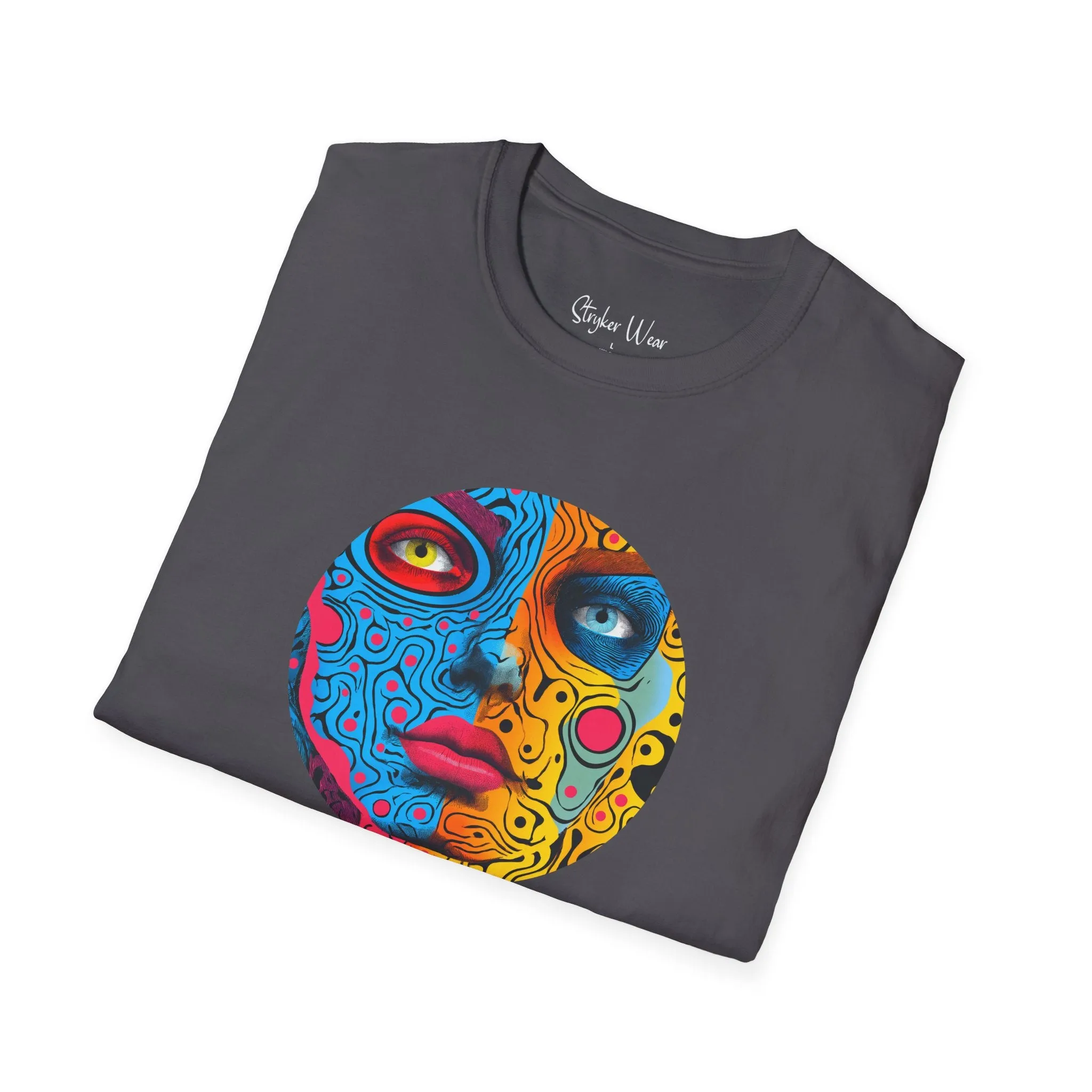 Abstract Face Pop Art | Unisex Softstyle T-Shirt
