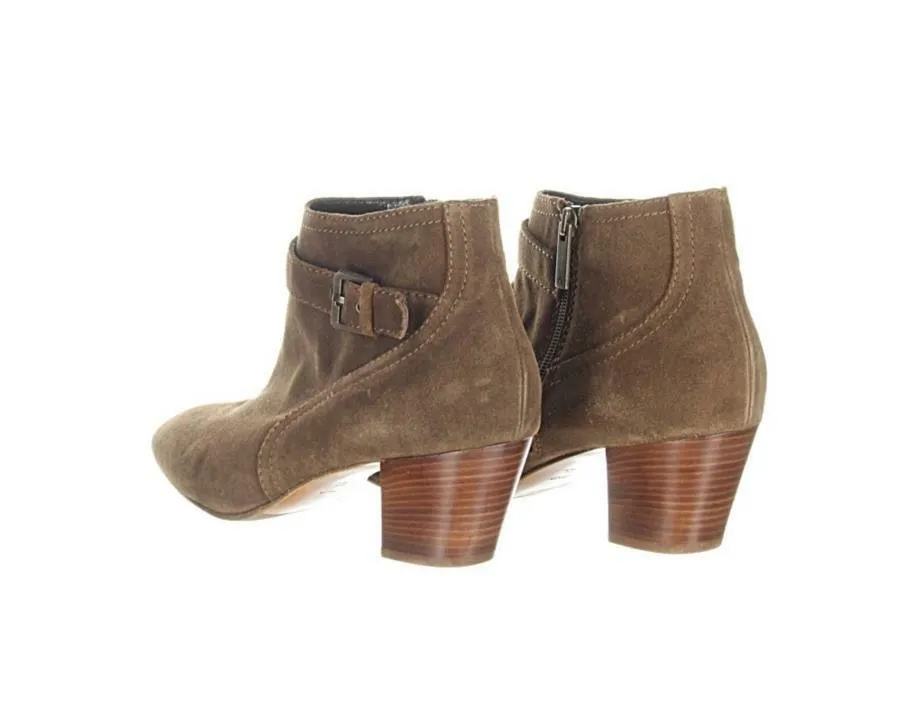 Aquatalia Femme Weatherproof Suede Ankle Boot Womens Booties Brown Size 10