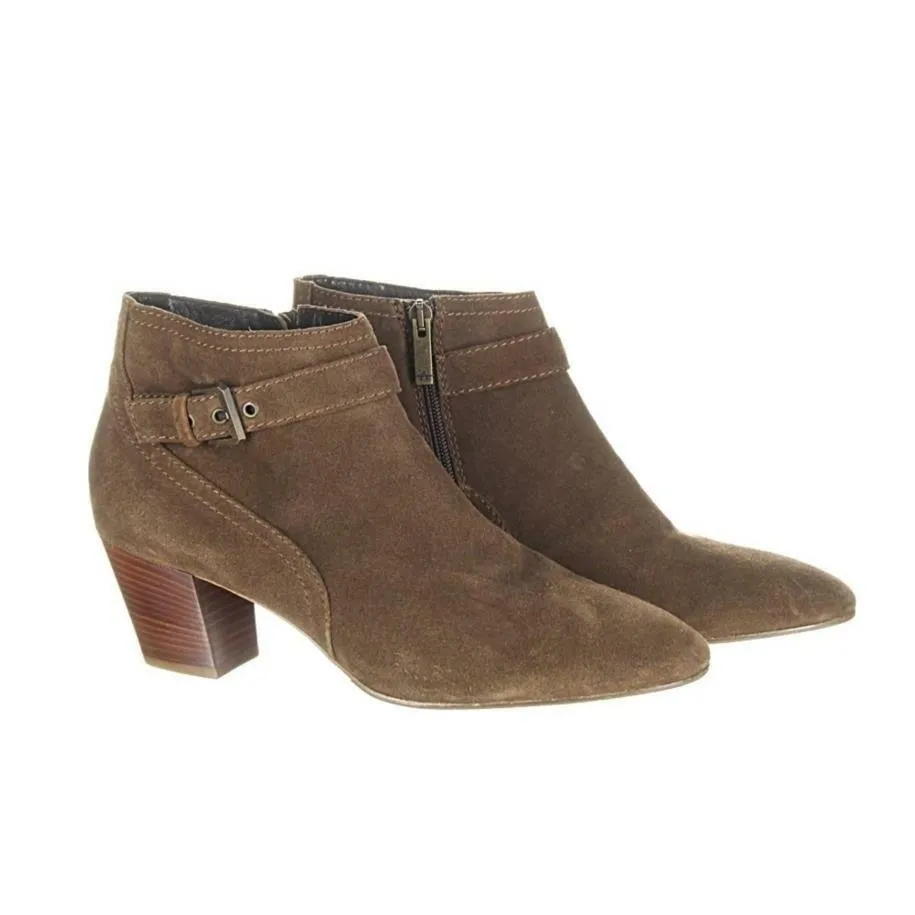 Aquatalia Femme Weatherproof Suede Ankle Boot Womens Booties Brown Size 10