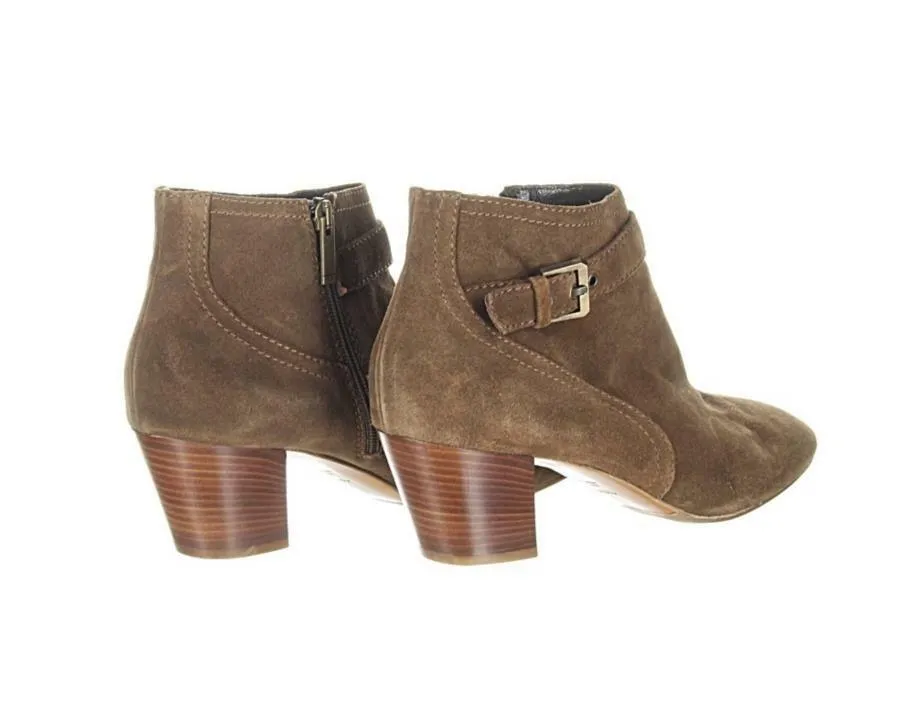 Aquatalia Femme Weatherproof Suede Ankle Boot Womens Booties Brown Size 10
