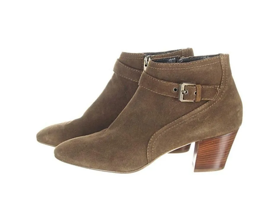 Aquatalia Femme Weatherproof Suede Ankle Boot Womens Booties Brown Size 10