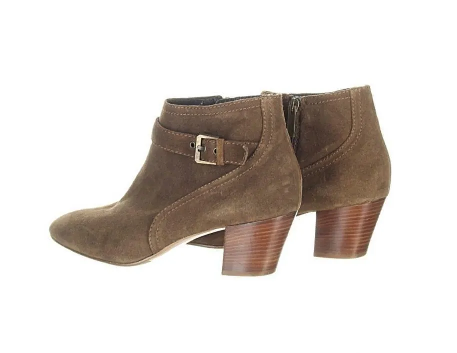 Aquatalia Femme Weatherproof Suede Ankle Boot Womens Booties Brown Size 10