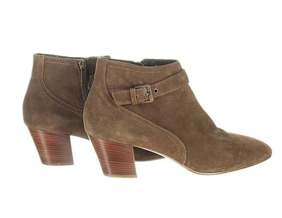 Aquatalia Femme Weatherproof Suede Ankle Boot Womens Booties Brown Size 10