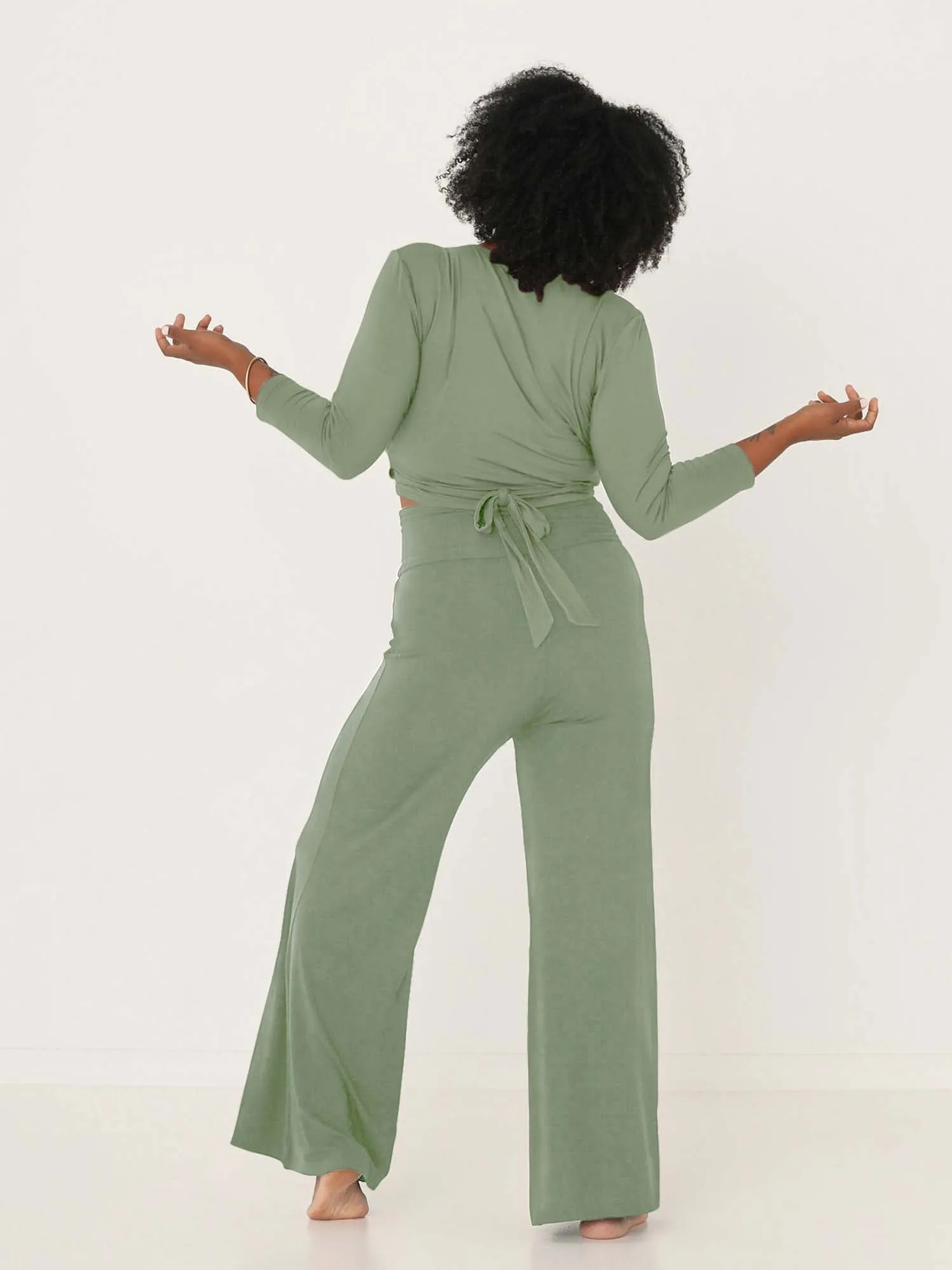 Bamboo Palazzo Pant 2.0 - Eucalyptus