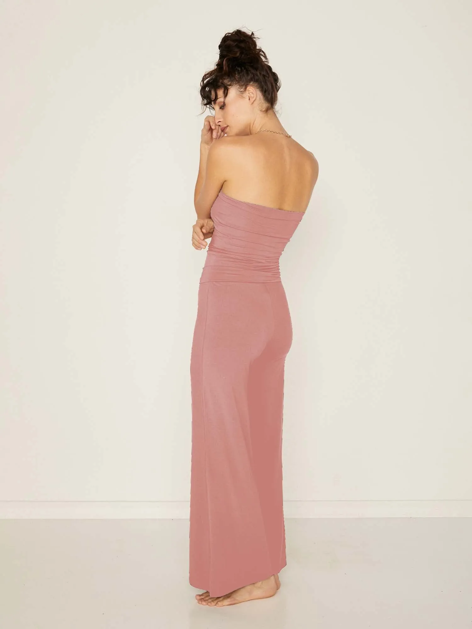Bamboo Palazzo Pant 2.0 - Pink Clay