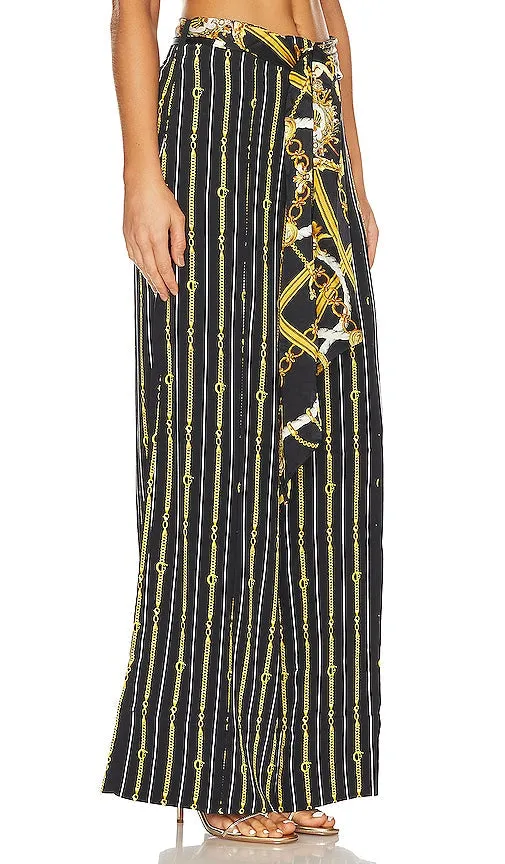 Camilla Belted Wide Leg Pant in Black