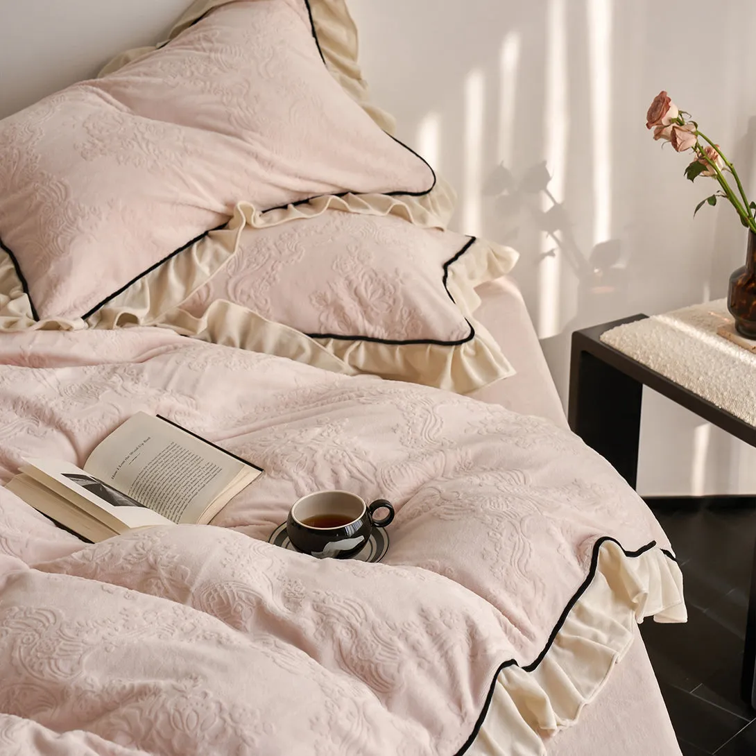 Cozy European Textured Thick Bedding Set