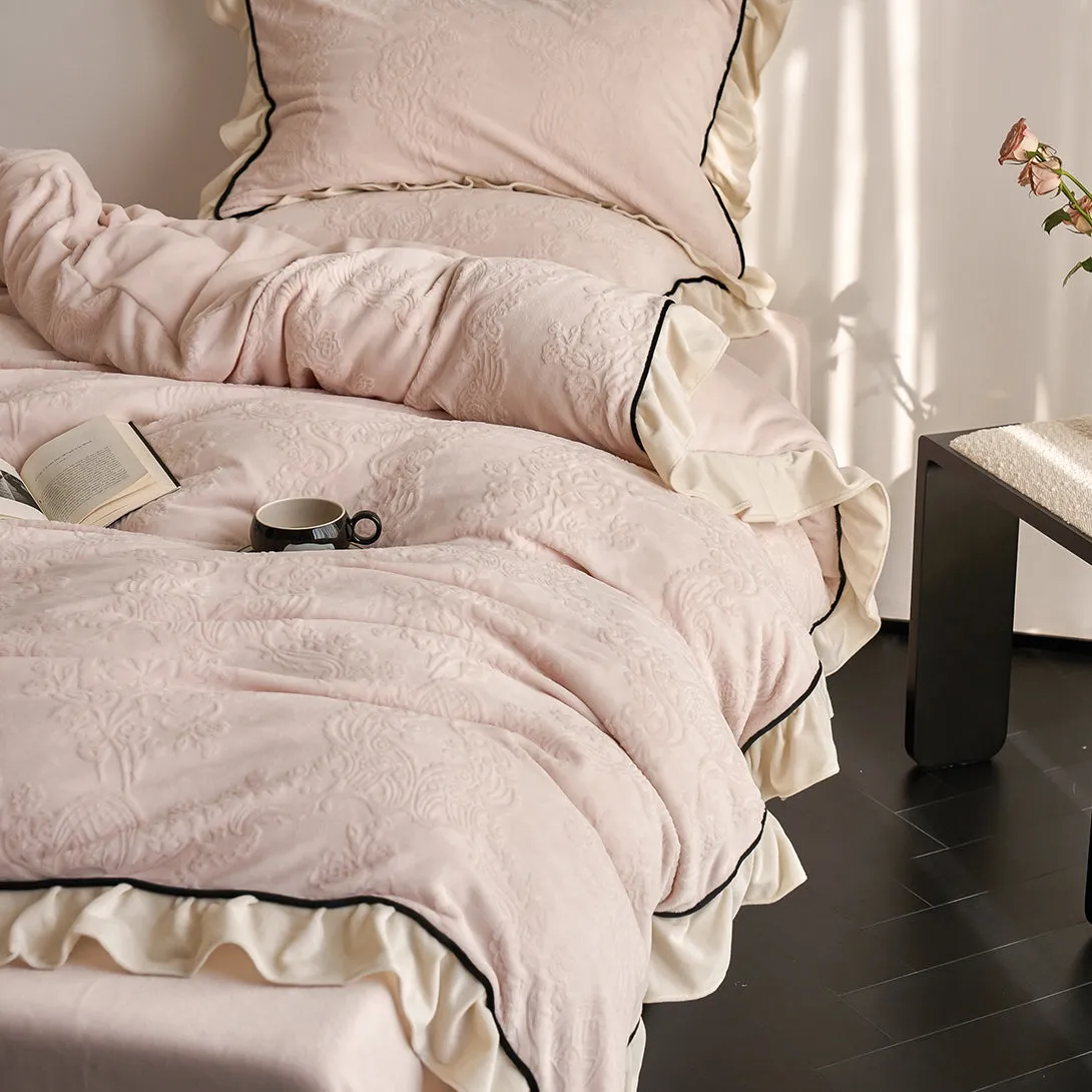 Cozy European Textured Thick Bedding Set