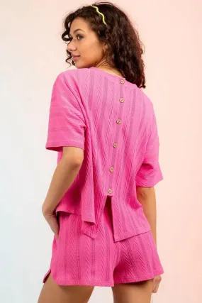 Cozy textured two-piece lounge set
