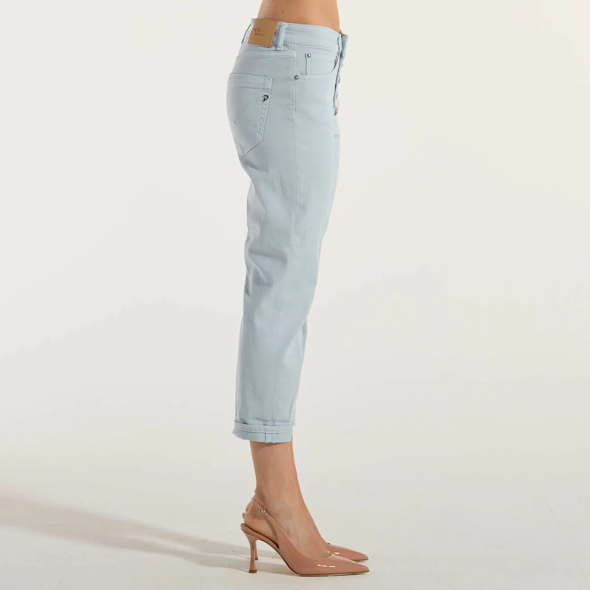 Dondup jeans koons gioiello in tessuto azzurro