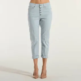 Dondup jeans koons gioiello in tessuto azzurro