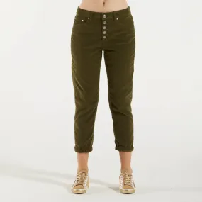 Dondup pantalone Koons velluto verde