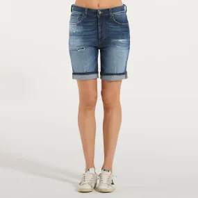 Dondup shorts dade denim jeans slavato scuro