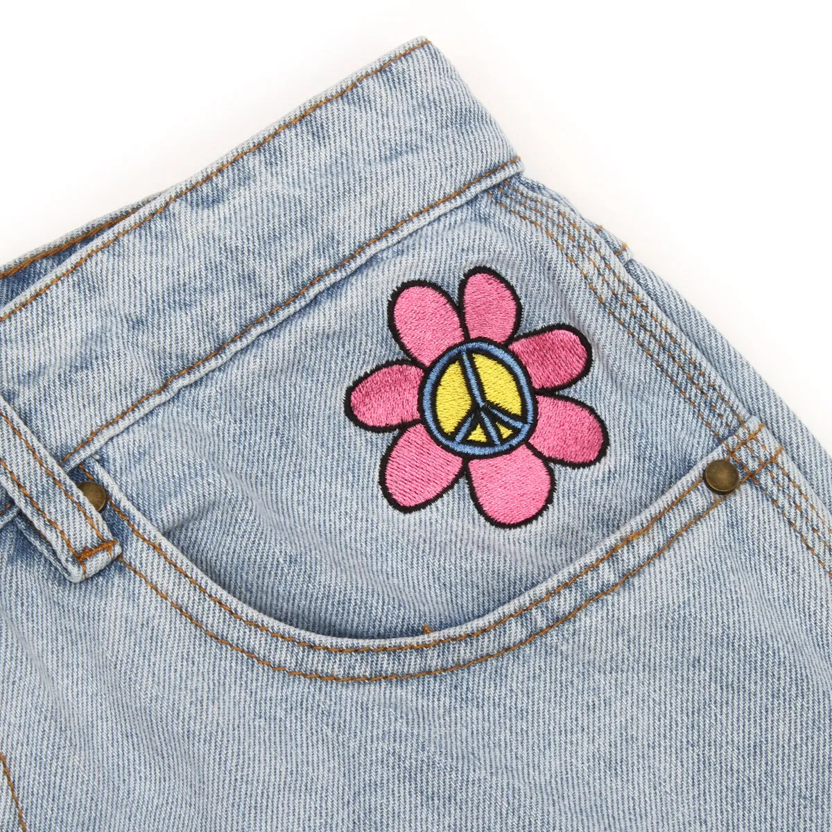 Flower Denim Jeans