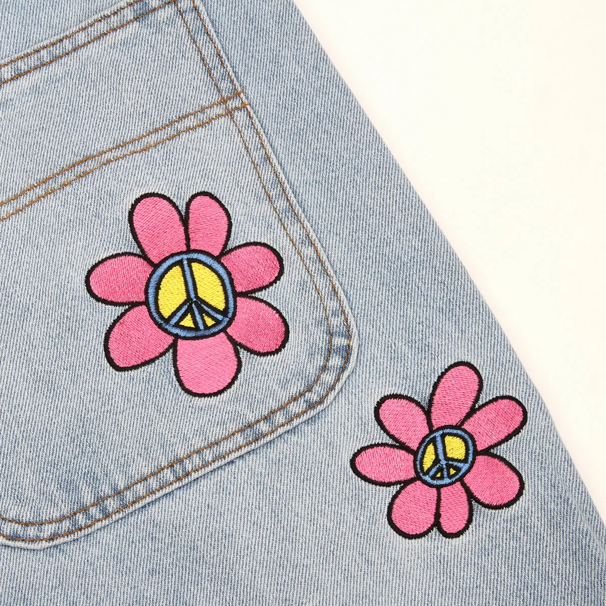 Flower Denim Jeans