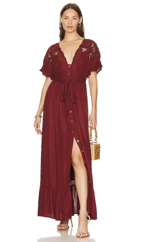 Free People Colette Maxi Dress in Brown
