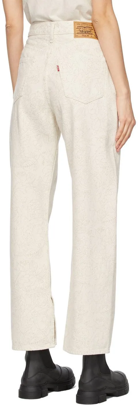GANNI Off-White Levi's Edition Loose Straight Jeans