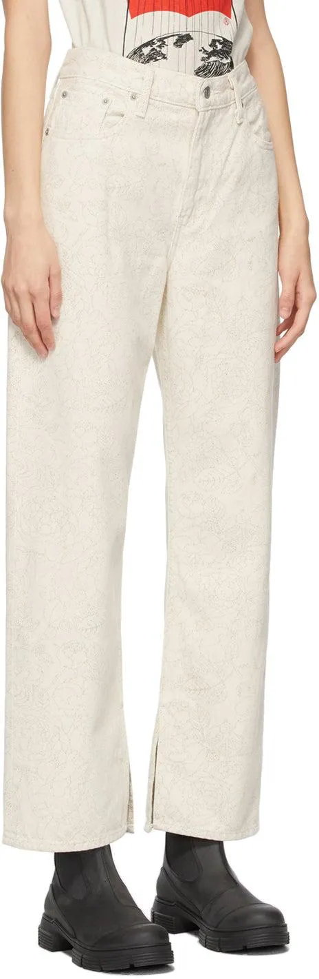 GANNI Off-White Levi's Edition Loose Straight Jeans