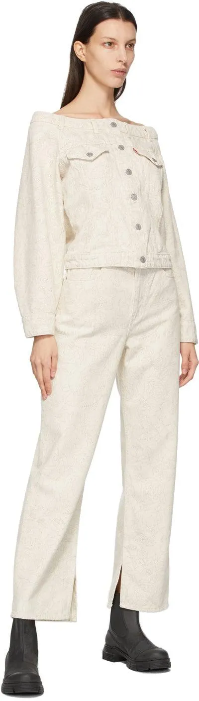 GANNI Off-White Levi's Edition Loose Straight Jeans