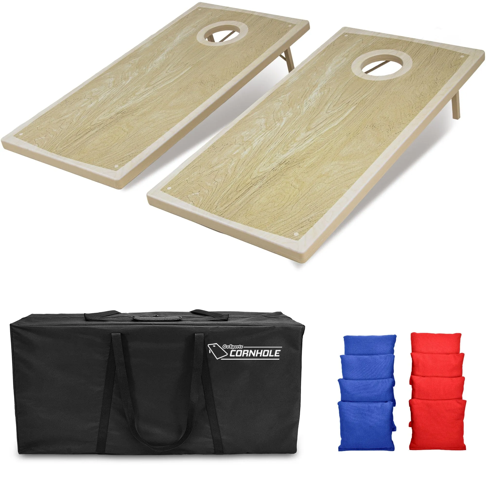 GoSports Tough Toss All Weather Cornhole Outdoor Game - Wood Design