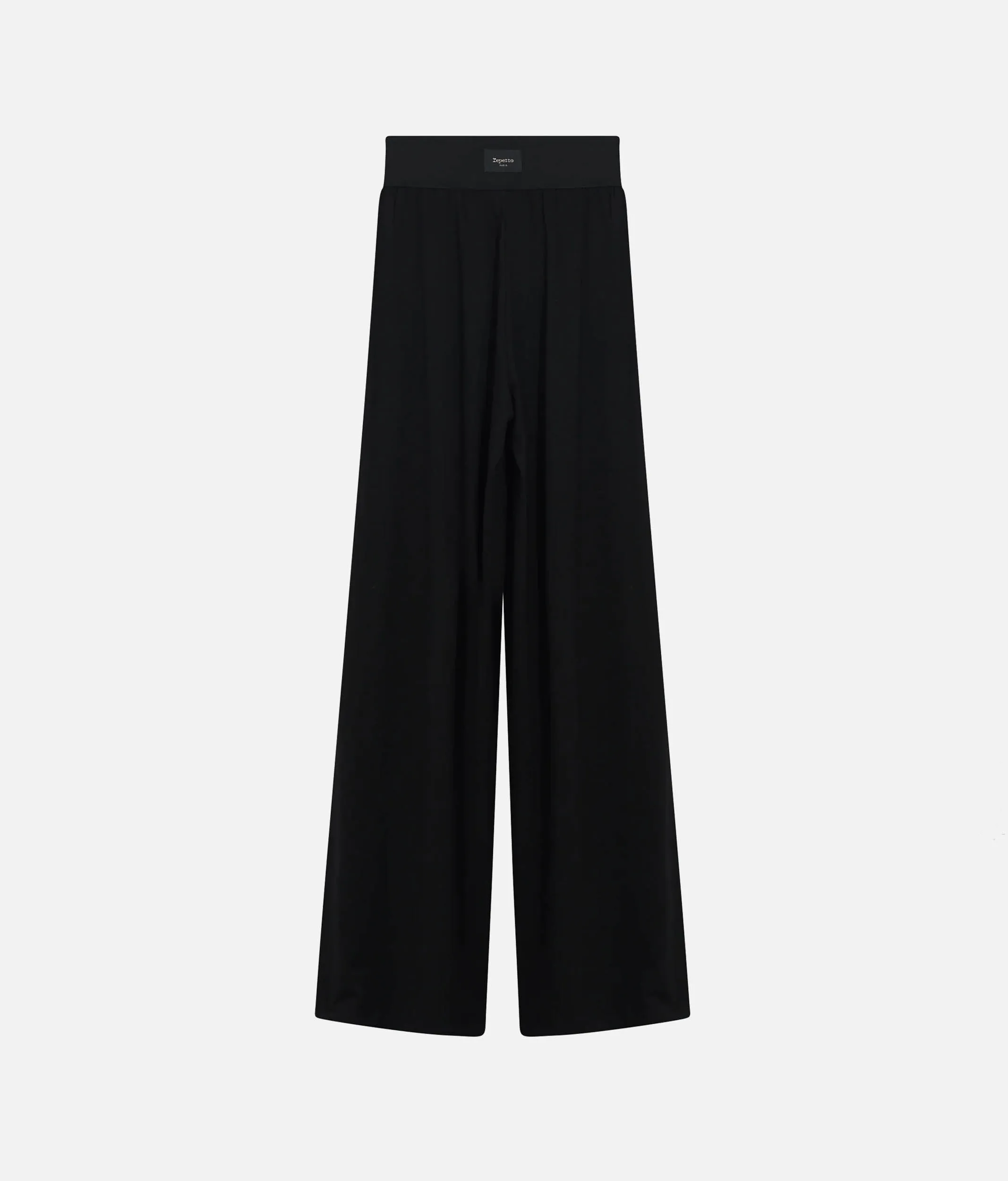 High-Waisted Wide-Leg Dance Pants with Adjustable Drawstring Hem - S0559