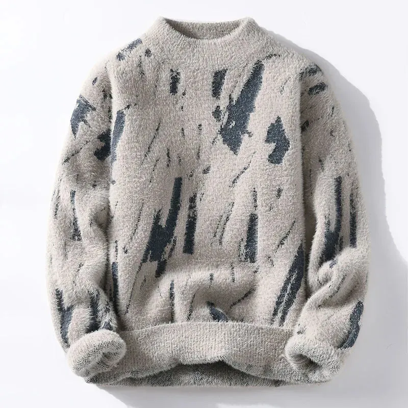 Ivyshape | Art-Inspired Knit Pullover