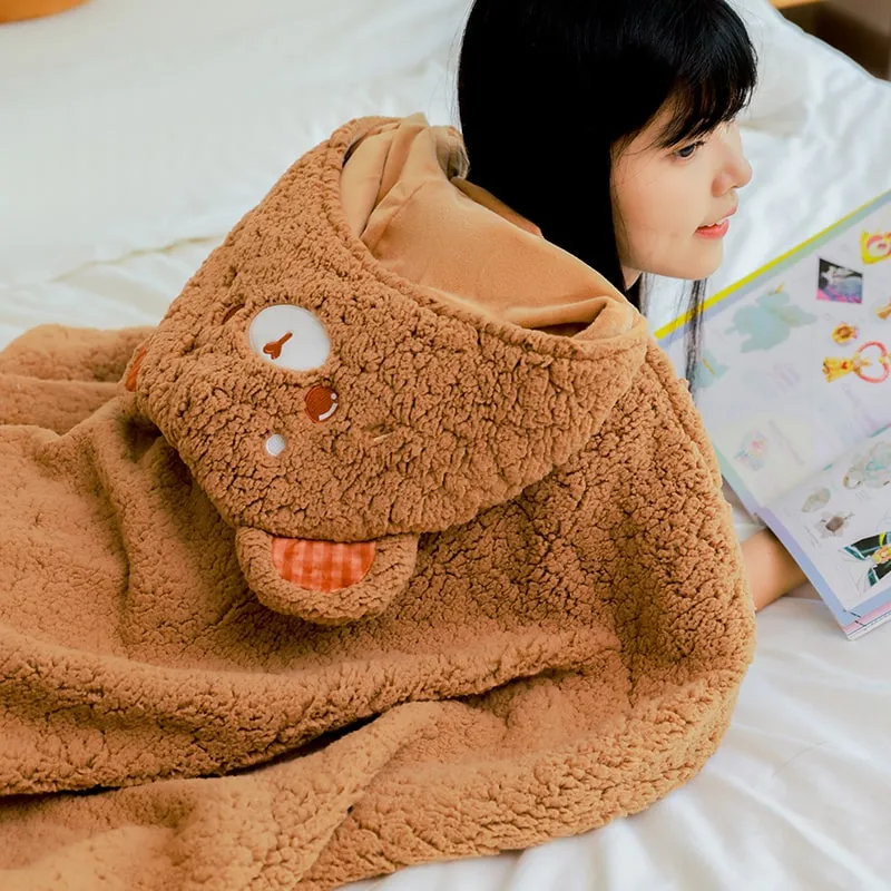 Kawaii Cute Bear Shawl Blanket