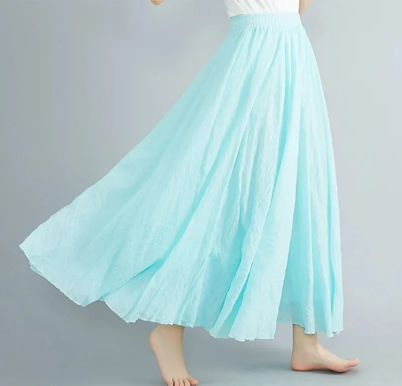 Linen Cotton Maxi Skirts New Colours