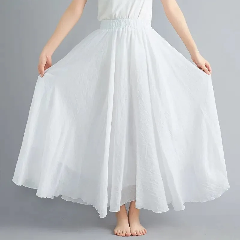 Linen Cotton Maxi Skirts New Colours