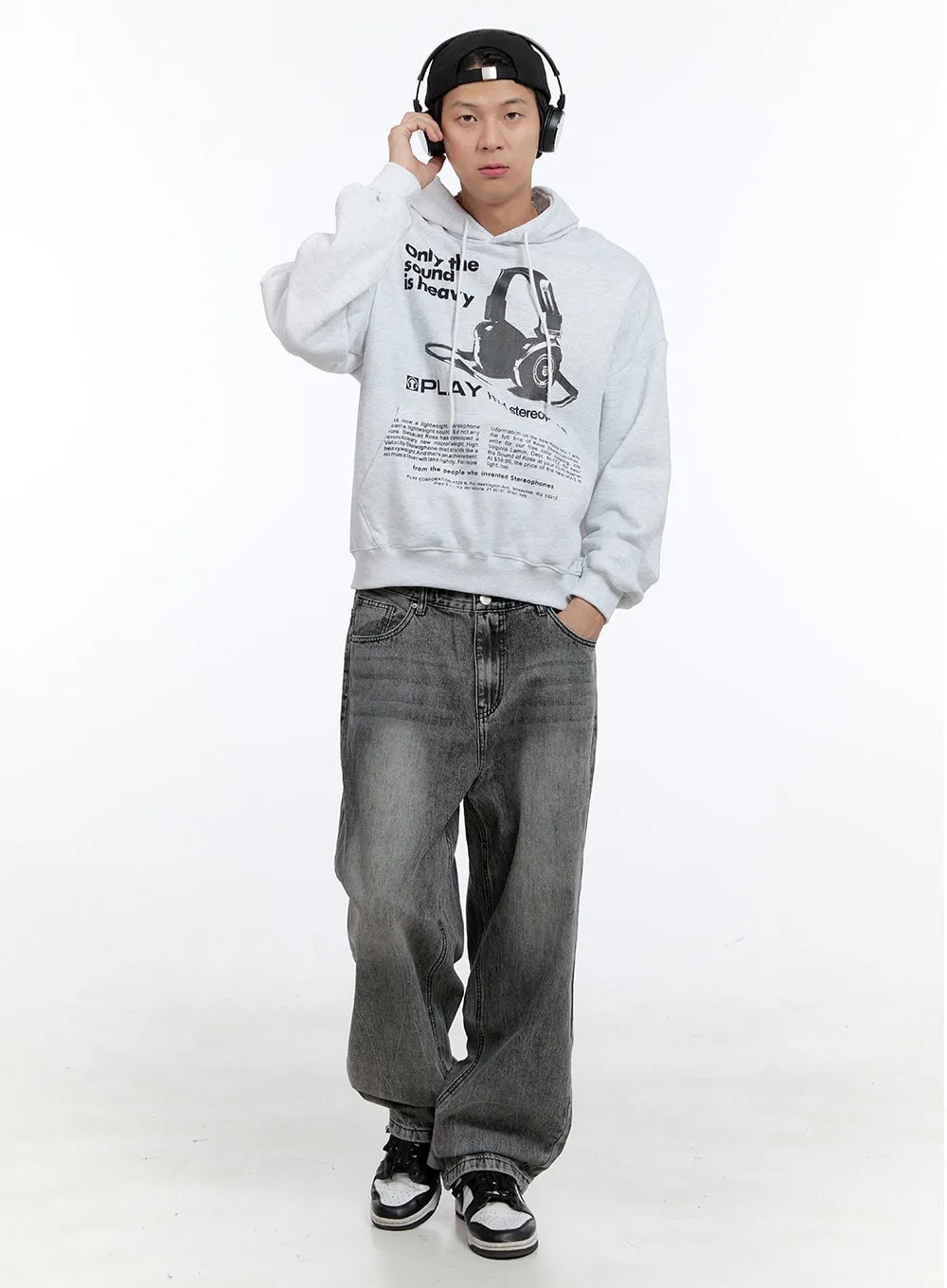 Men's Loose Fit Jeans (Black) IG427