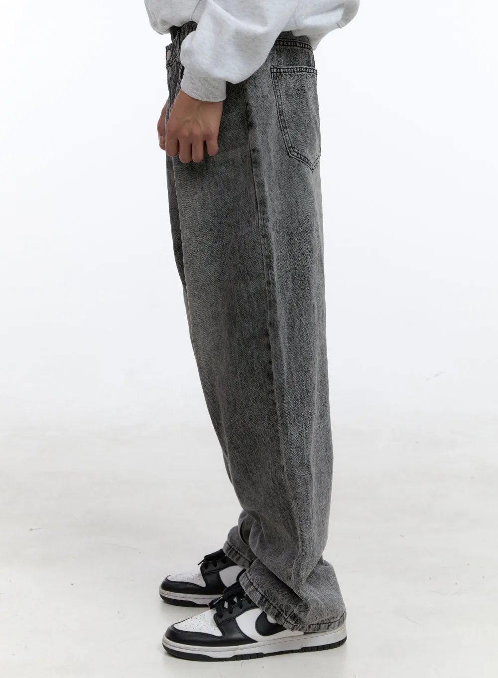 Men's Loose Fit Jeans (Black) IG427