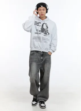 Men's Loose Fit Jeans (Black) IG427
