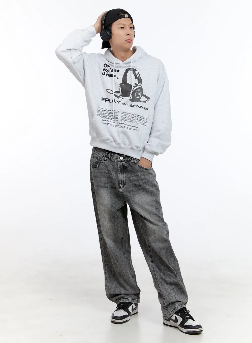 Men's Loose Fit Jeans (Black) IG427