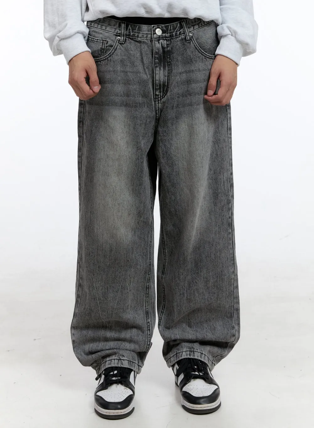 Men's Loose Fit Jeans (Black) IG427