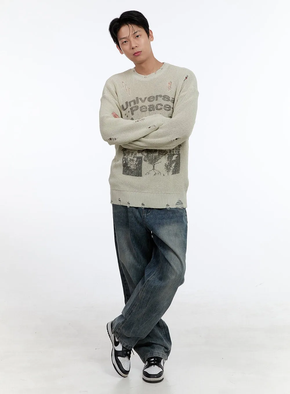 Men's Loose Fit Jeans (Blue) IG428