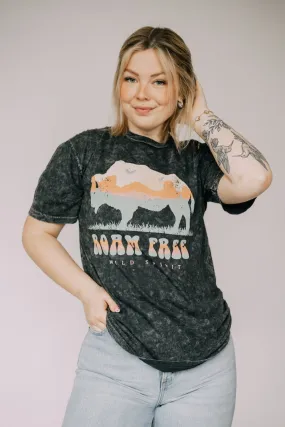 Roam Free Acid Wash Oversized Tee