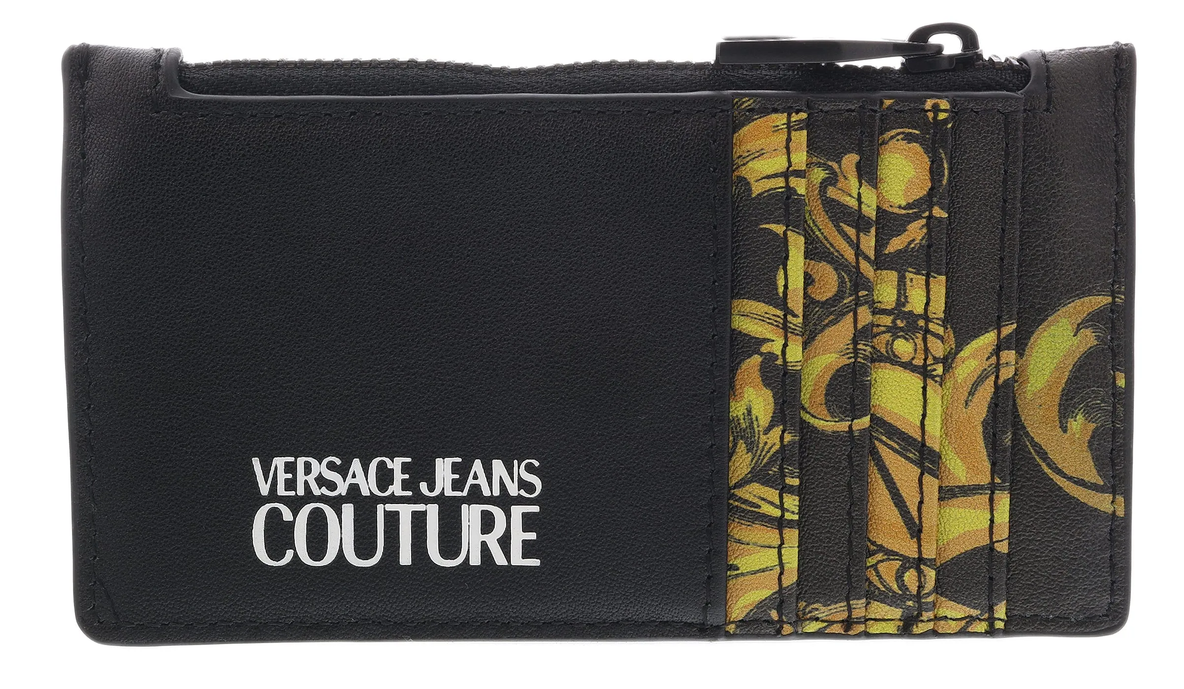 Versace Jeans Couture Black/Gold Zippered Cardholder